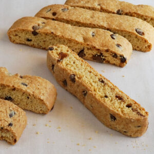 SMILE Biscotti - Double Chip biscotti unwrapped